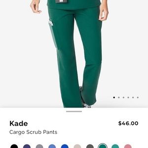 Kade cargo scrub pants in Green